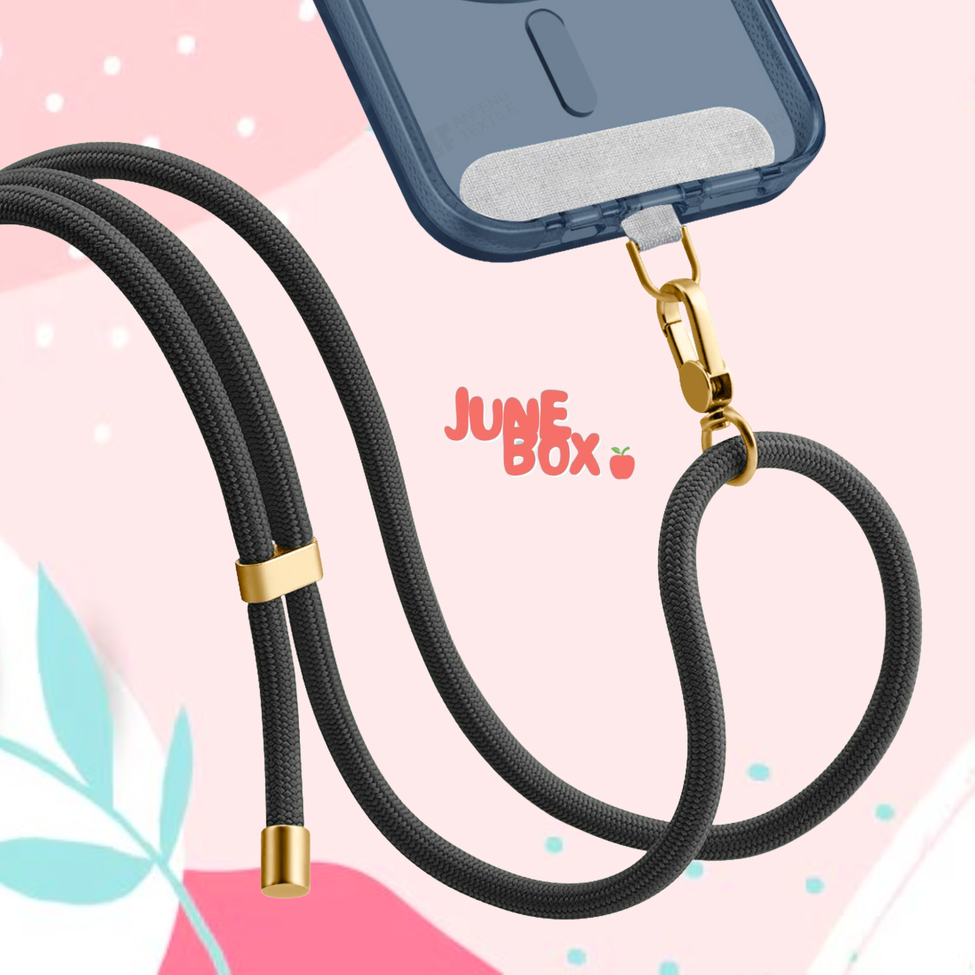 Black Universal Phone Lanyard