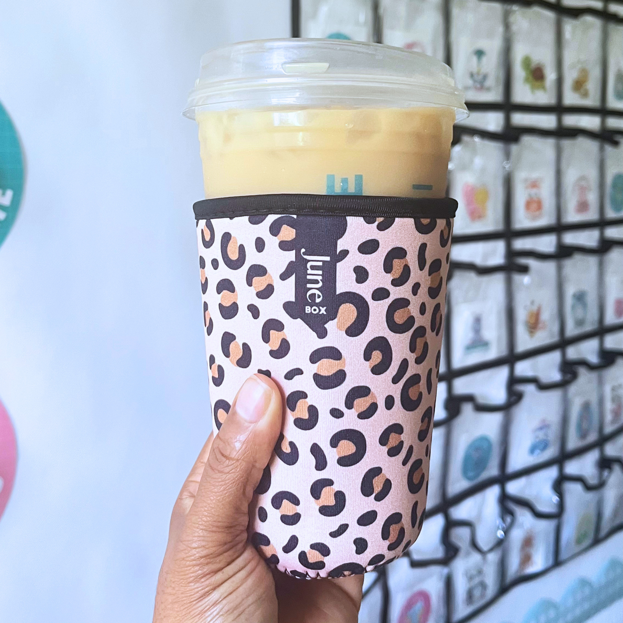 ONE Leopard Print Reusable Cup Sleeve