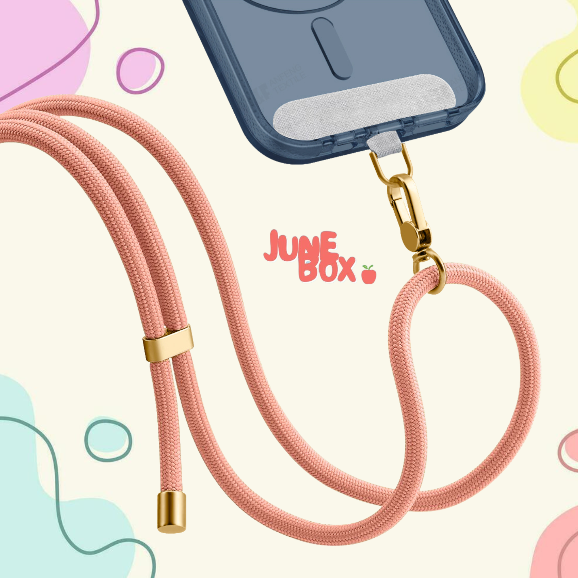 Pastel Orange Universal Phone Lanyard