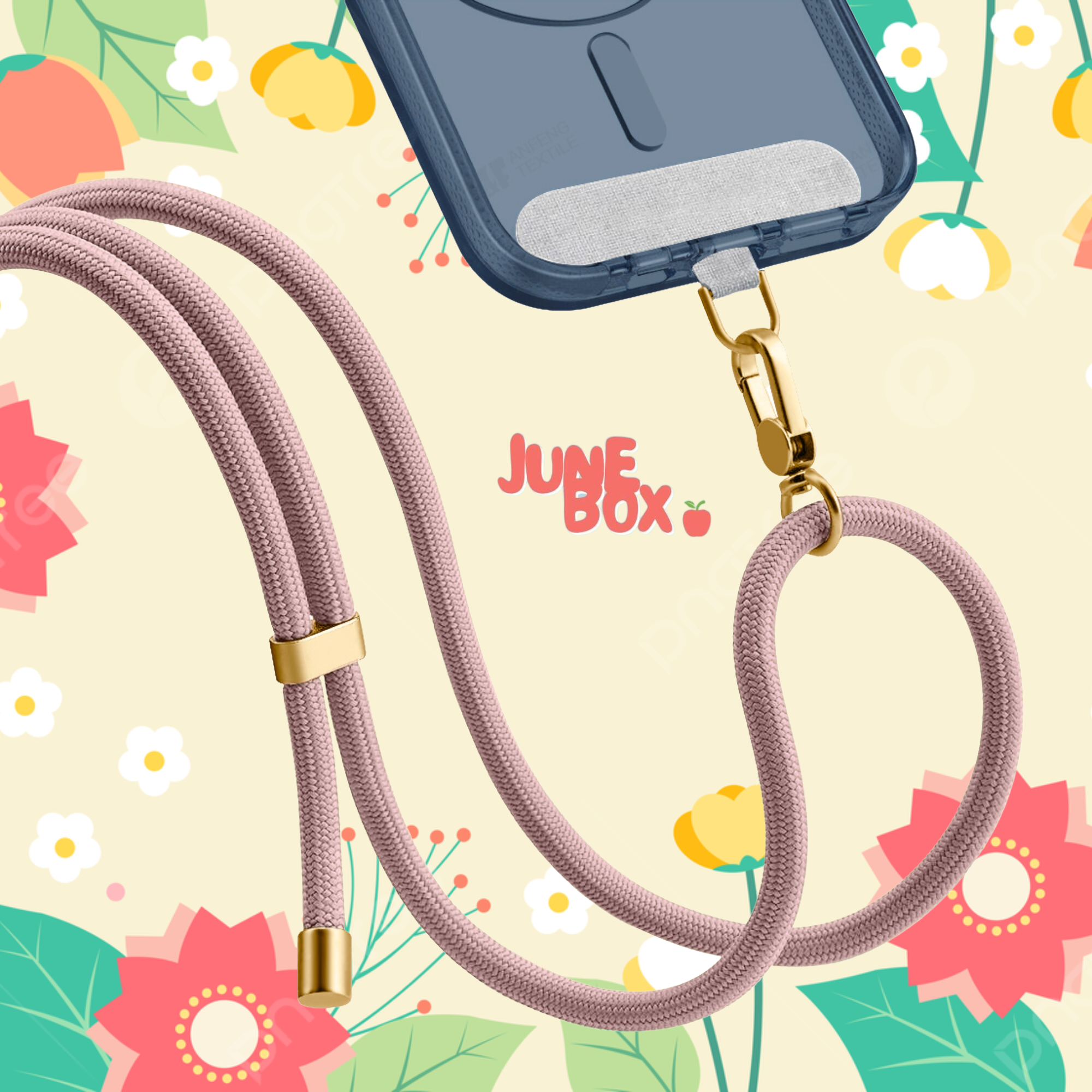 Pastel Orange Universal Phone Lanyard