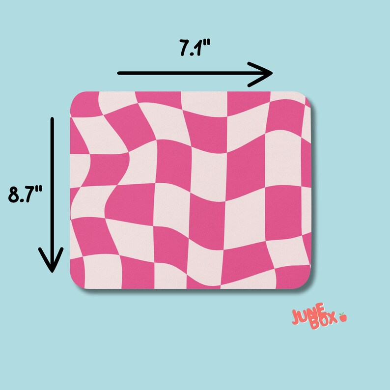 Cute Pink & White Pattern Mouse Pad