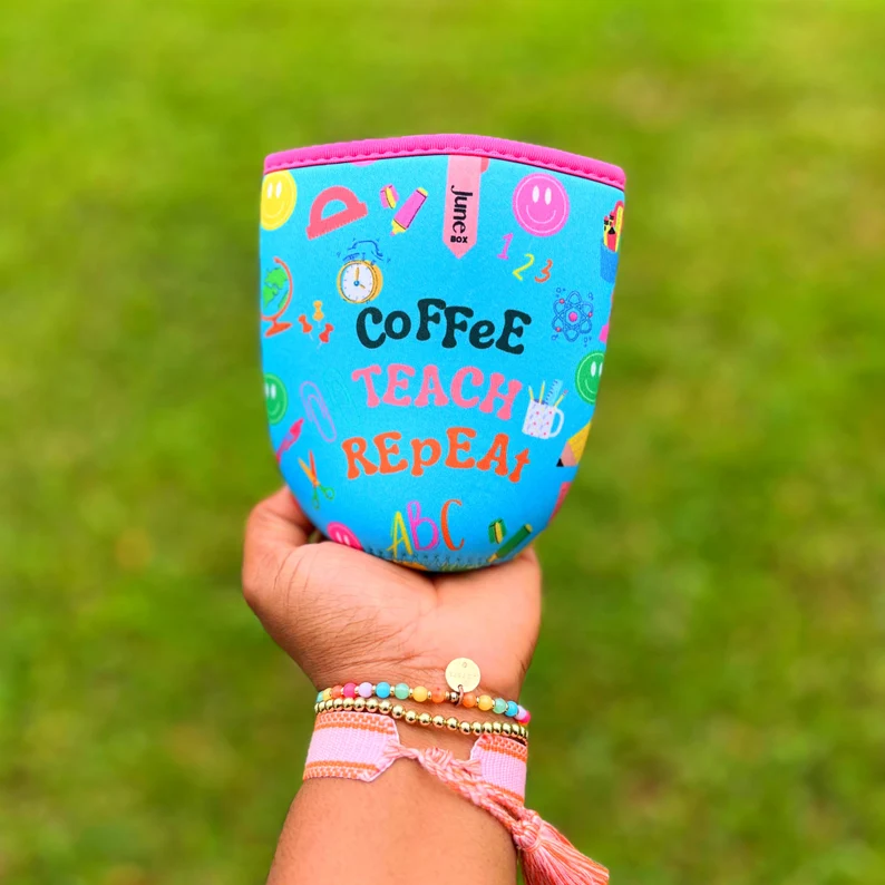 ONE Coffee. Teach. Repeat Print Cup Sleeve