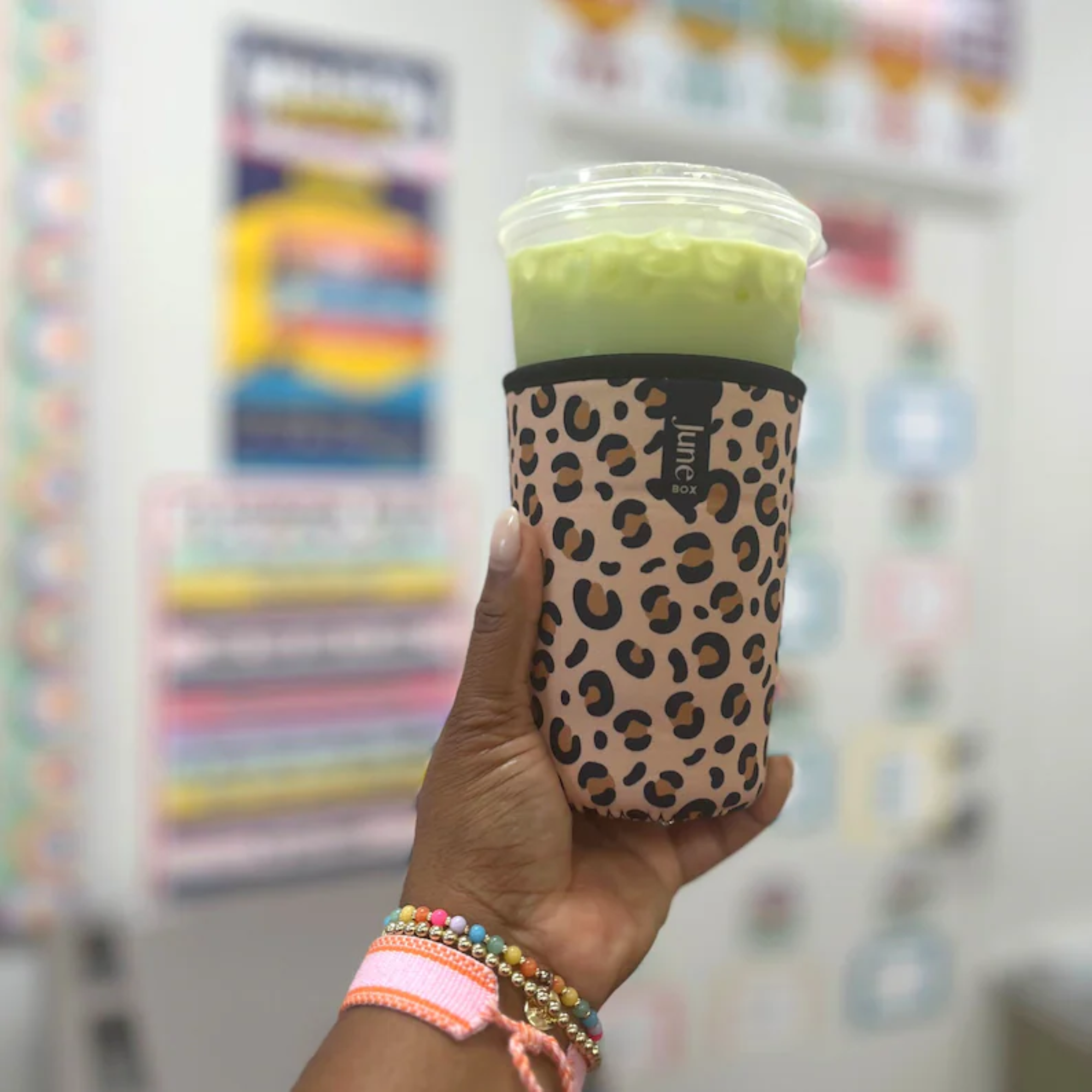 ONE Leopard Print Reusable Cup Sleeve