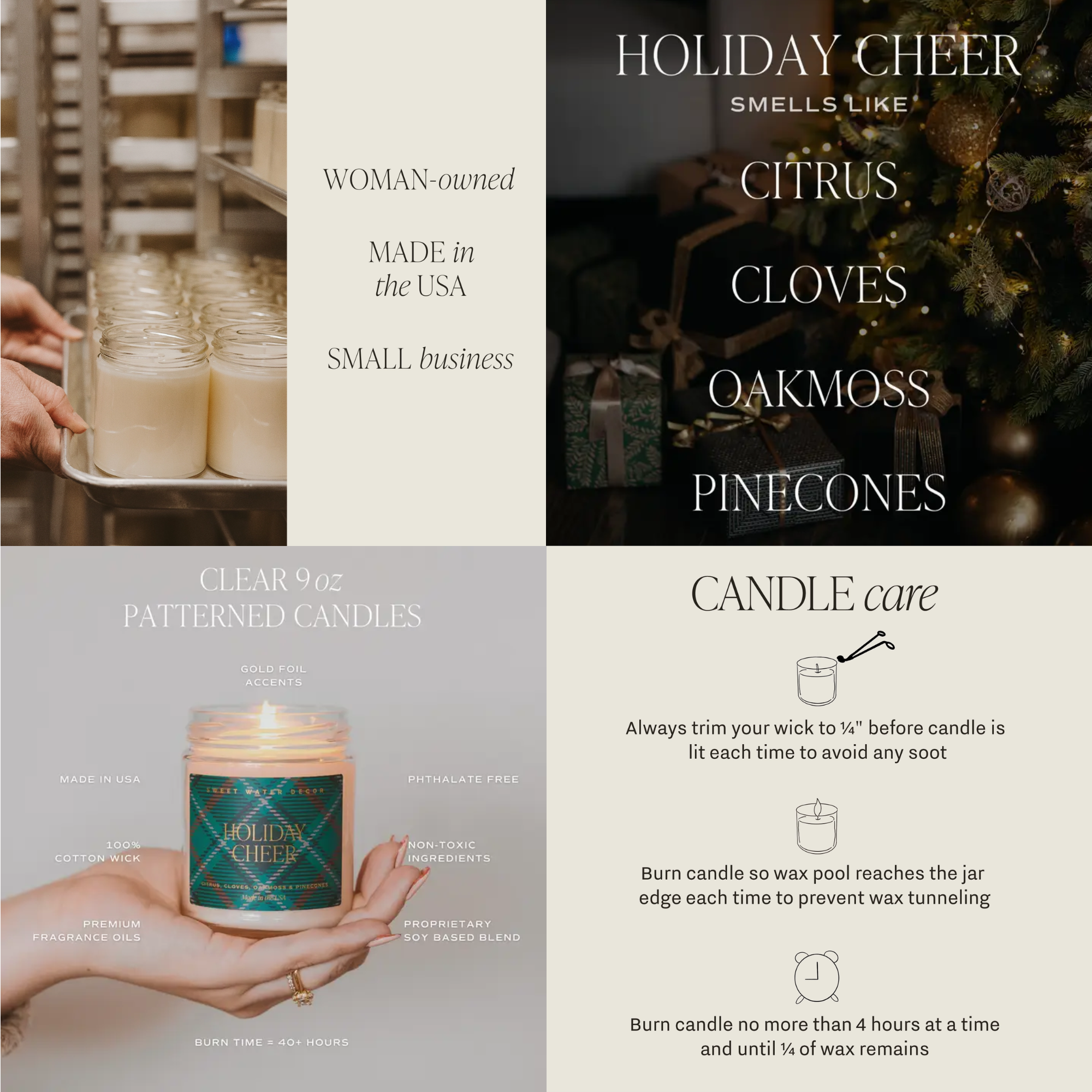 Holiday Cheer 9 oz Soy Candle