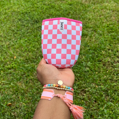 ONE Gingham Reusable Cup Sleeves