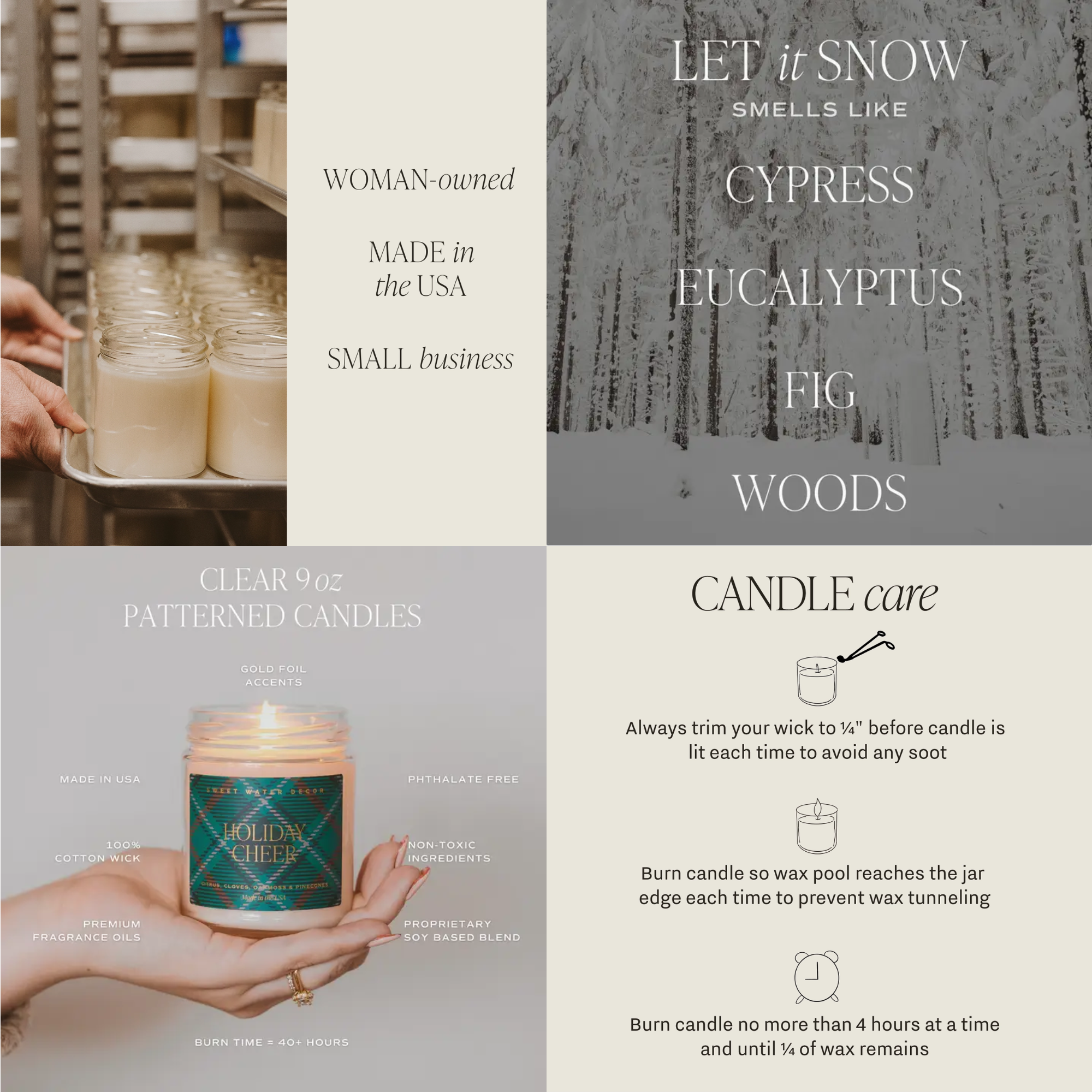 Let It Snow 9 oz Soy Candle