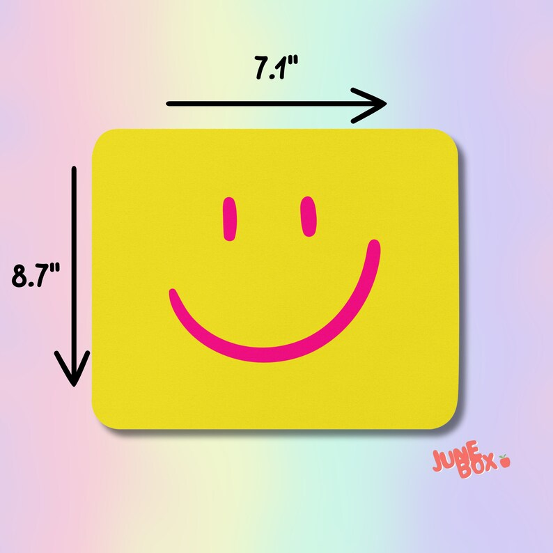 Cute Yellow Smiley Emoji Mouse Pad