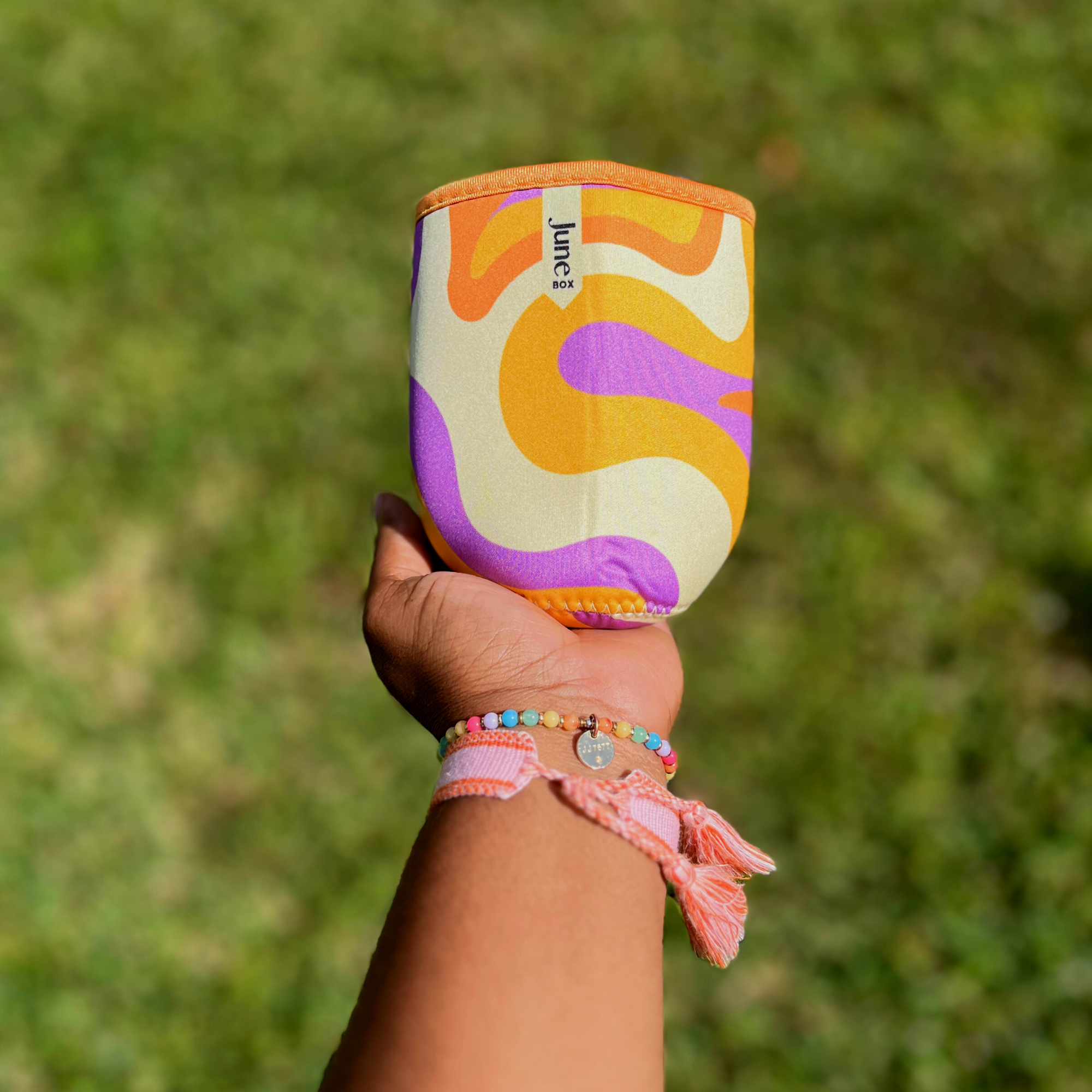 2-Pack Retro Swirl Print Cup Sleeve