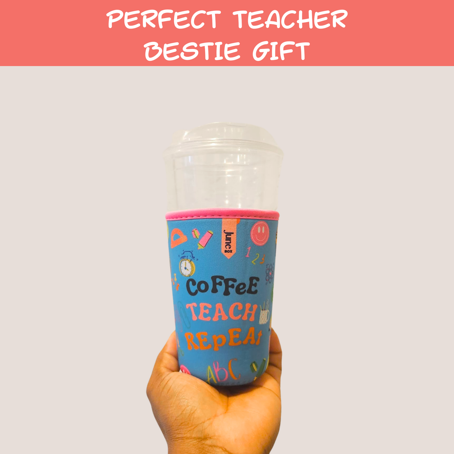 ONE Coffee. Teach. Repeat Print Cup Sleeve
