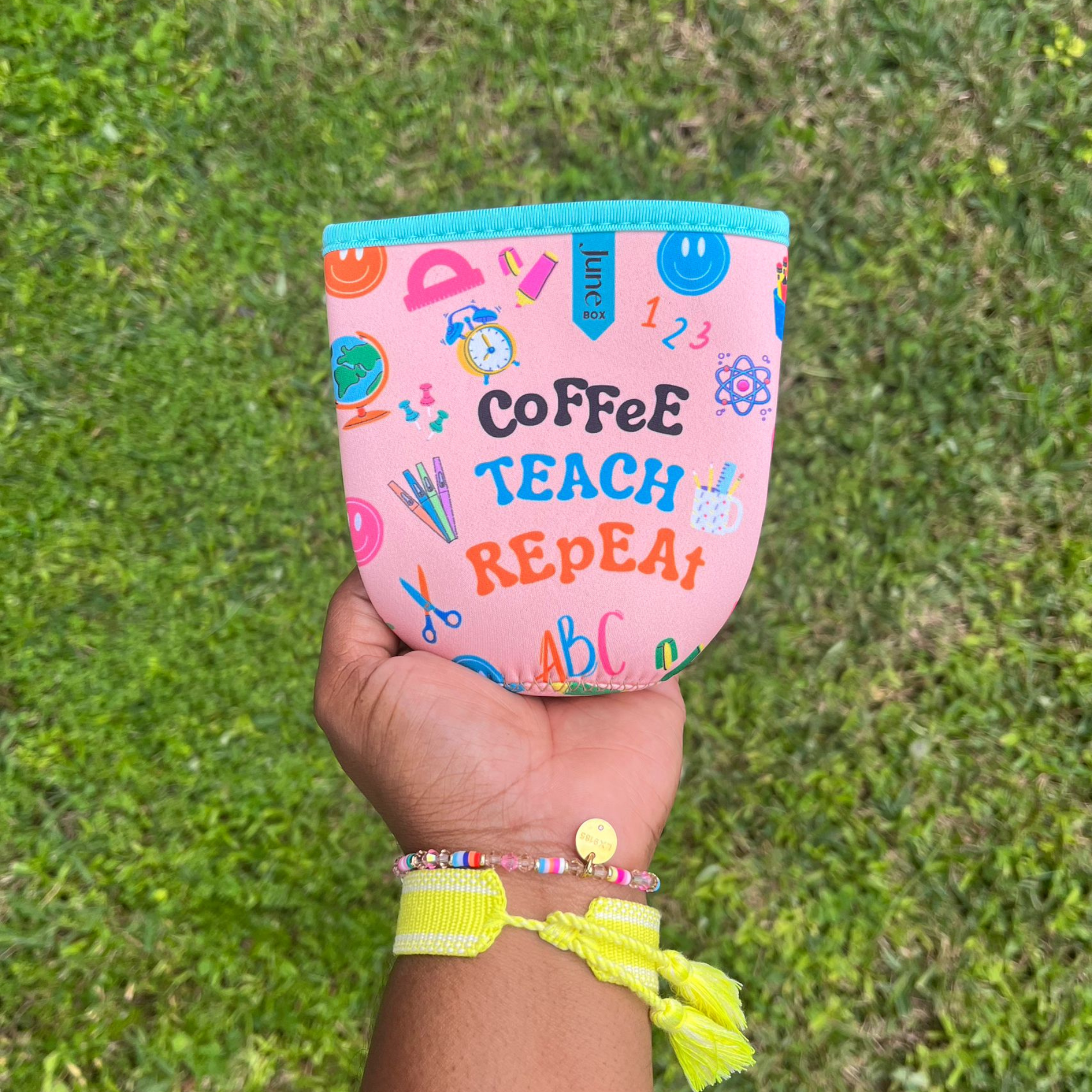 ONE Coffee. Teach. Repeat Print Cup Sleeve