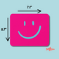 Adorable Pink Smiley Emoji Mouse Pad